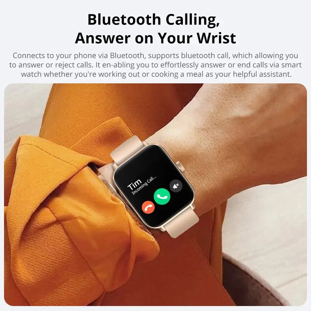 2025 Voice Calling Smart Watch, 1.9" HD Display, 100+ Sports Modes, 24H Health Monitoring, IP68 Waterproof, Bluetooth Connectivity, Customizable Watch Faces