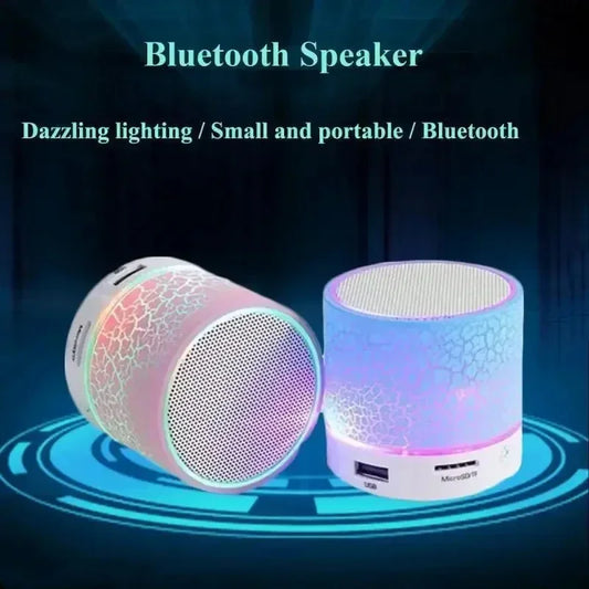 DAMORE Mini Bluetooth Speaker – Portable Wireless Speaker with LED Lights, TF Card, USB, Subwoofer for Smartphones & MP3 Devices