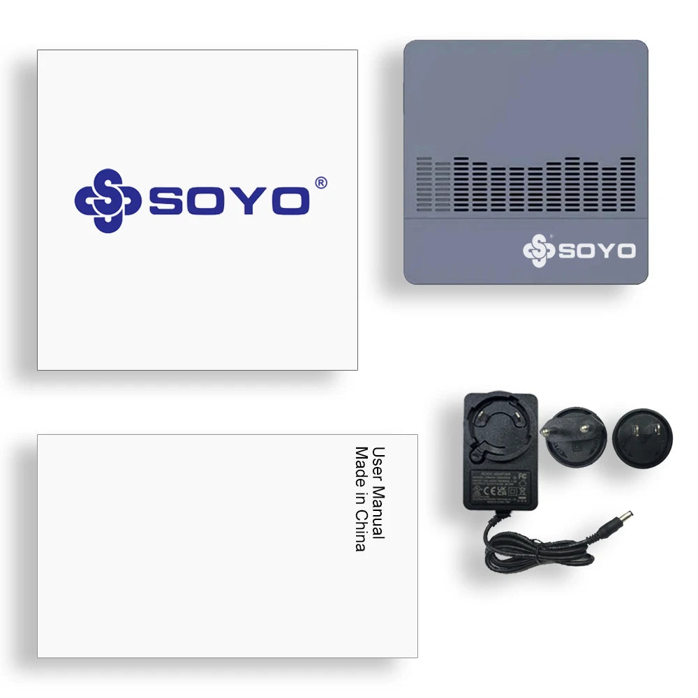 SOYO Mini PC M2 Air Intel Gemini Lake N4000 Windows 11 6GB RAM 128GB ROM Dual-Band WiFi Bluetooth USB Mini Computer