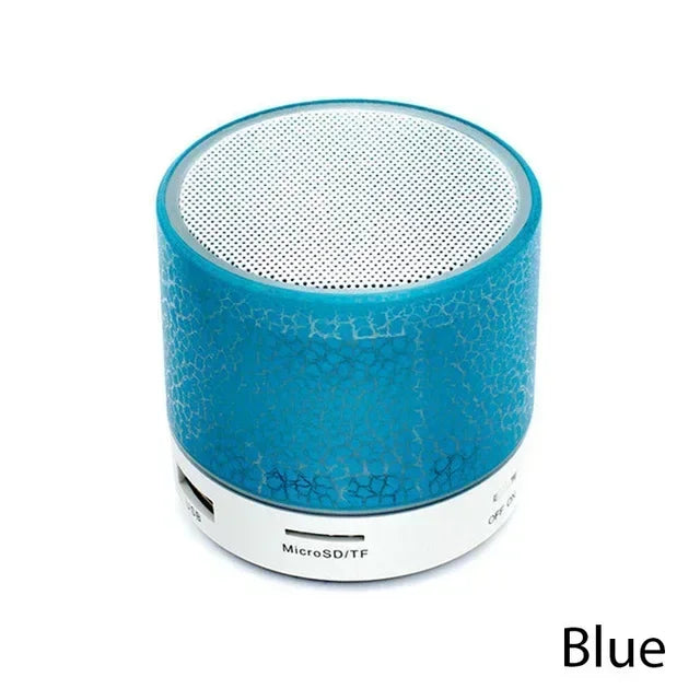 DAMORE Mini Bluetooth Speaker – Portable Wireless Speaker with LED Lights, TF Card, USB, Subwoofer for Smartphones & MP3 Devices