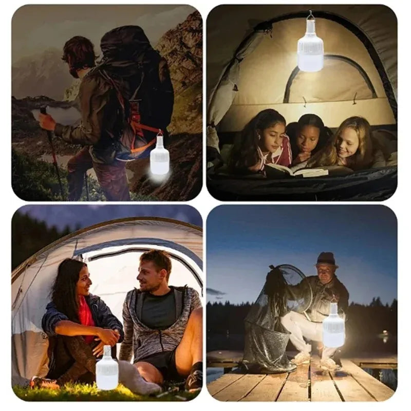 USB Rechargeable LED Bulb – Portable Camping Light, Emergency Lighting, Flashlight, Energy-Saving Outdoor Hanging Tent Light