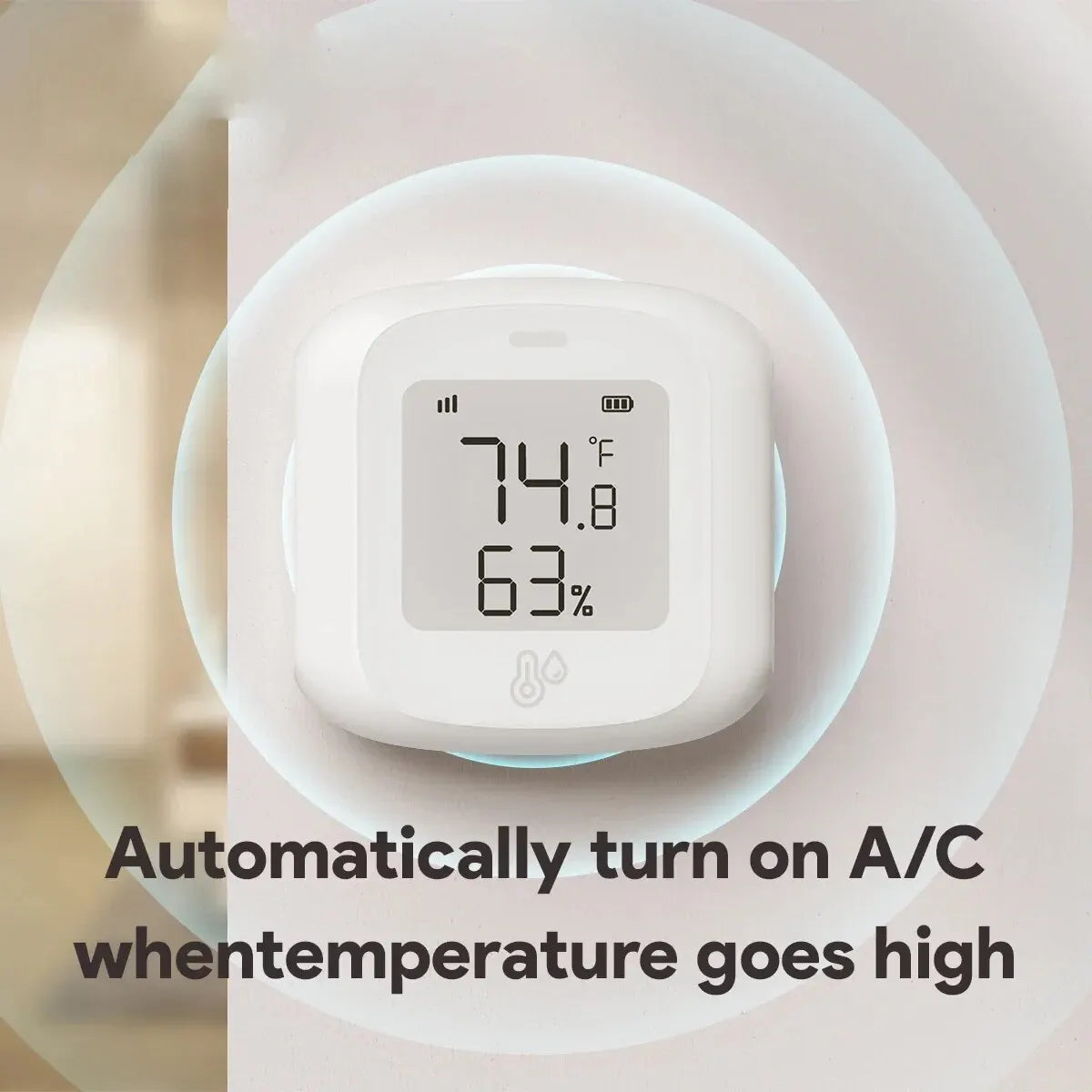 Tuya Smart WiFi/Zigbee Temperature and Humidity Sensor, LCD Display Hygrometer Thermometer, Works with Alexa & Google Home, Remote Monitoring