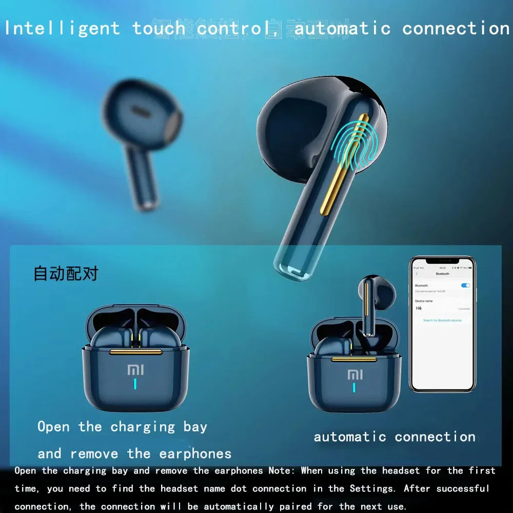 Original XIAOMI H6 Earphones Bluetooth Headphones Touch Control Earbuds Sports Game Noise MIJIA Headset With Mic Tws Waterproof