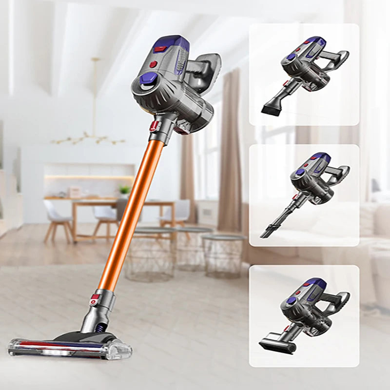 Wireless Handheld Vacuum Cleaner For Home Electric Broom 15kPa Powerful Suction Carpet Floor Bedding Cleaner Removable Battery