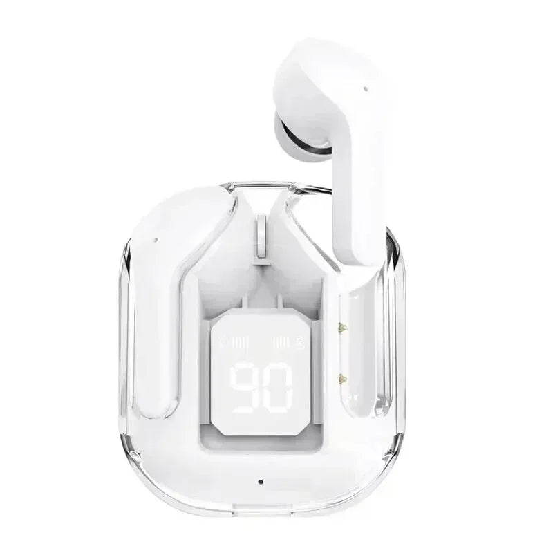 T2 TWS Wireless Bluetooth Headset - Transparent ENC Power Digital Display Stereo Sound Earphones