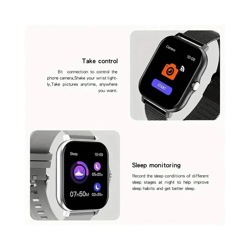 SUPMANGO 2024 Smart Watch for Android, 1.44" Color Screen, Bluetooth Calls, Blood Oxygen & Pressure Monitoring, Fitness Tracker, Waterproof, Smart Watch for Men & Women