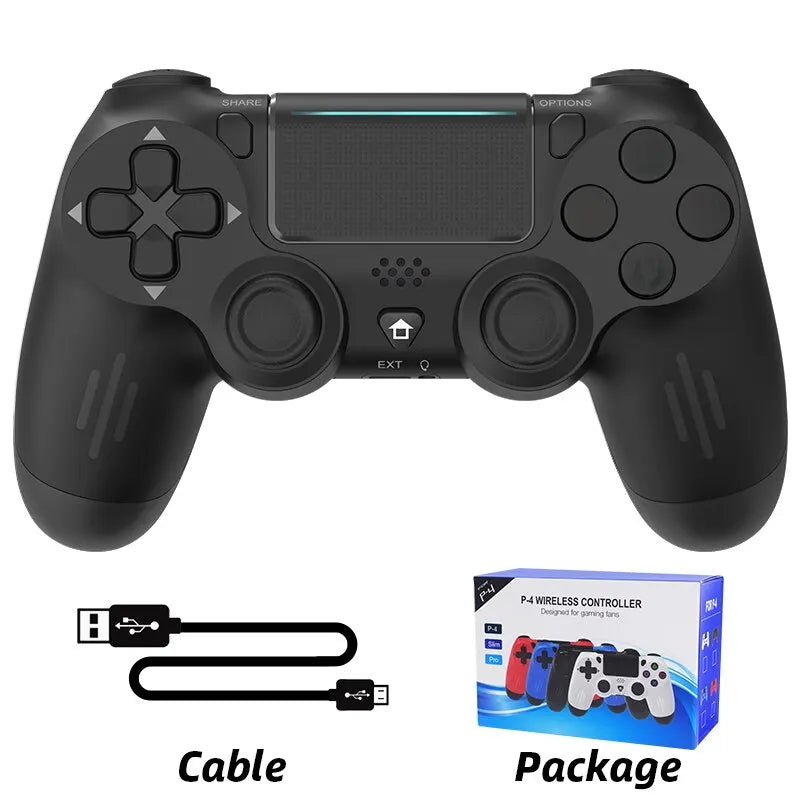 DATA FROG Bluetooth Game Controller for PS4, PS4 Slim, PS4 Pro, PC, iOS & Android - Wireless Gamepad with Dual Vibration Joystick