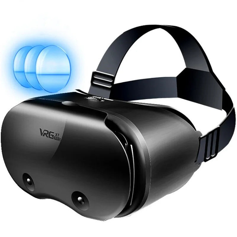 VRGpro X7 Virtual Reality 3D Glasses – Immersive VR Experience for IOS & Android 5-7" Smartphones, Wireless Rocker Gamepad Compatible, Blu-ray Lens