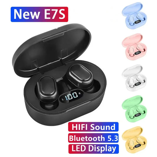 E7S TWS Wireless Headphones Bluetooth Earphone Control Sport Headset Waterproof Microphone Music Earphone Work On All Smartphone