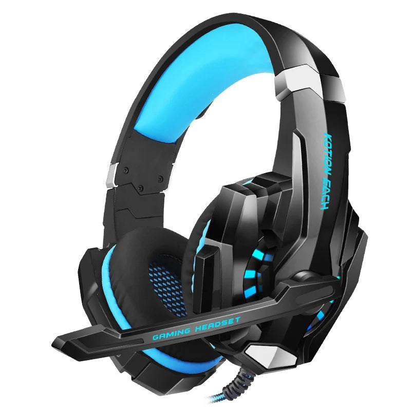 XMSJ G9000 Gaming Headset – Wired Over-Ear Headphones with Deep Bass, LED Light, Microphone & Volume Control for PS4, PS5, Xbox, Switch, PC