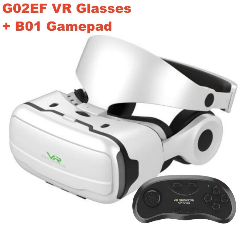 Virtual Reality VR Glasses – IMAX 3D HD Headset for IOS & Android Smartphones, Gamepad Compatible, 4.5-6.53 inch Phones, Detachable Headphones, Immersive VR Experience