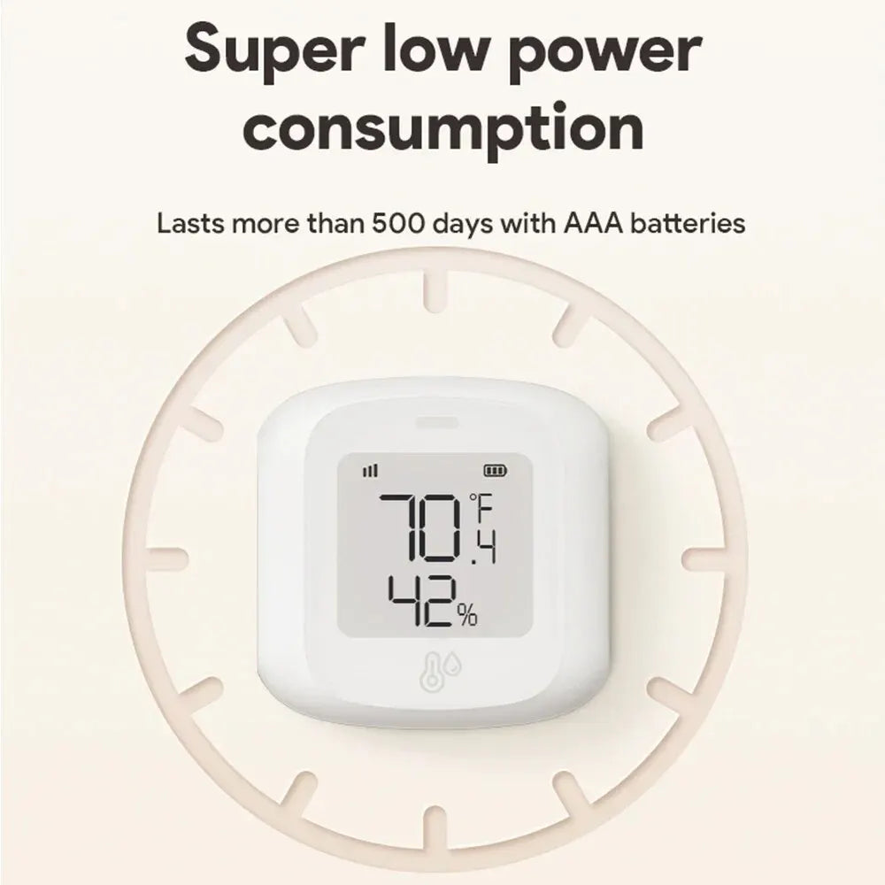 Tuya Smart WiFi/Zigbee Temperature and Humidity Sensor, LCD Display Hygrometer Thermometer, Works with Alexa & Google Home, Remote Monitoring