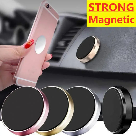 Magnetic Car Phone Holder, Dashboard Mount Bracket with Strong Magnet for iPhone, Samsung, Xiaomi – Universal Phone Stand for Car & Home