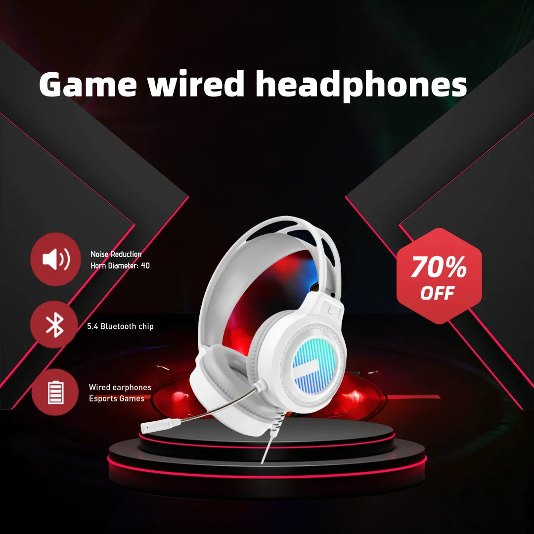 HAOMAI SW-G8 Gaming Headset – Wired 7.1 Channel Noise Cancelling, Multifunctional USB Headset for PC, Laptop, & Esports