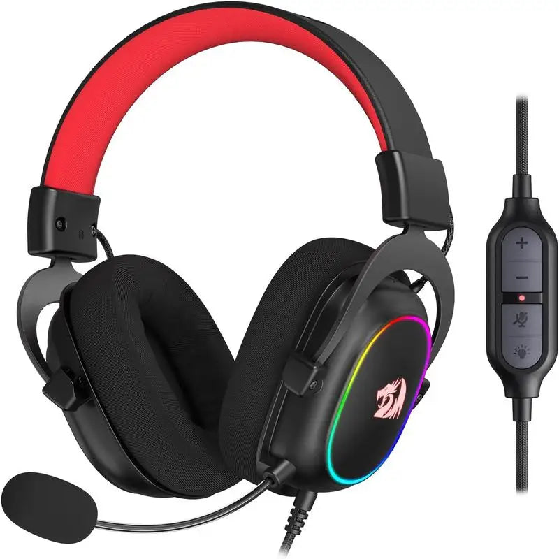 Redragon H510 Zeus-X RGB Wired Gaming Headset – 7.1 Surround Sound, Active Noise-Cancelling, Multi-Platform Support with Memory Foam Ear Cushions