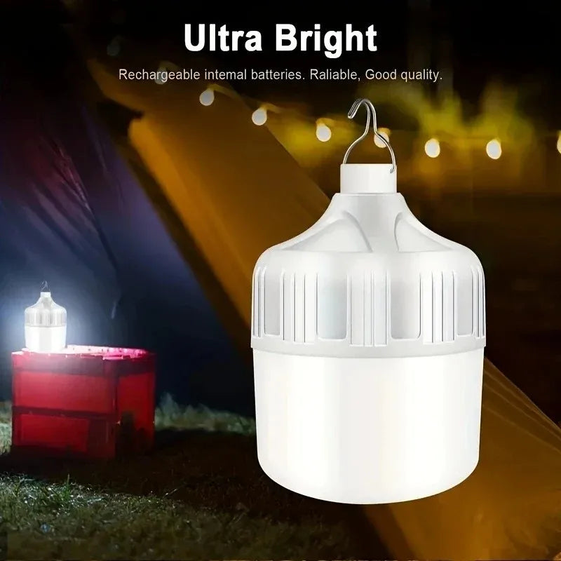 USB Rechargeable LED Bulb – Portable Camping Light, Emergency Lighting, Flashlight, Energy-Saving Outdoor Hanging Tent Light