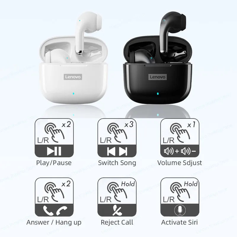 Lenovo LP40 Pro TWS Bluetooth 5.1 Quick Connect Earphones Ergonomic Design Headphones Powerful Transmission Speed Headset