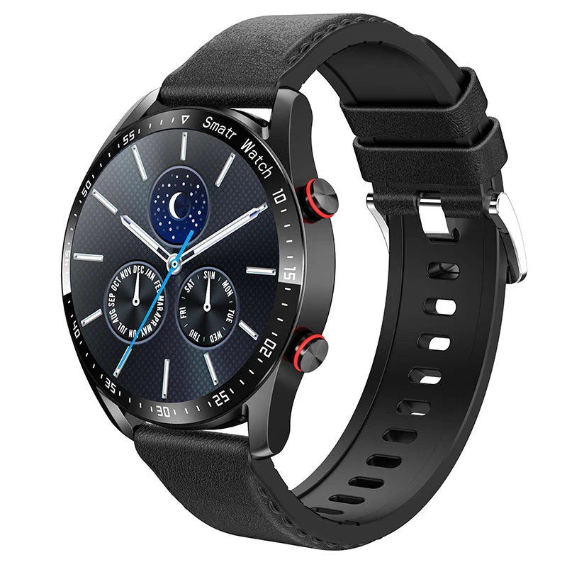 ECG+PPG Bluetooth Call Smart Watch for Men, 1.28" Round Color Display, Blood Pressure Monitoring, Fitness Tracker, Waterproof Sports Smartwatch with Box