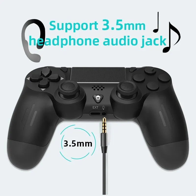 DATA FROG Bluetooth Game Controller for PS4, PS4 Slim, PS4 Pro, PC, iOS & Android - Wireless Gamepad with Dual Vibration Joystick