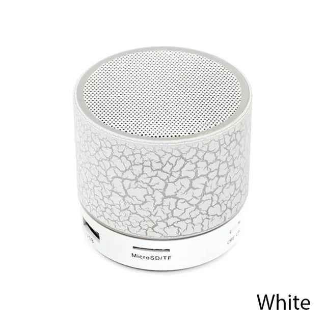 DAMORE Mini Bluetooth Speaker – Portable Wireless Speaker with LED Lights, TF Card, USB, Subwoofer for Smartphones & MP3 Devices