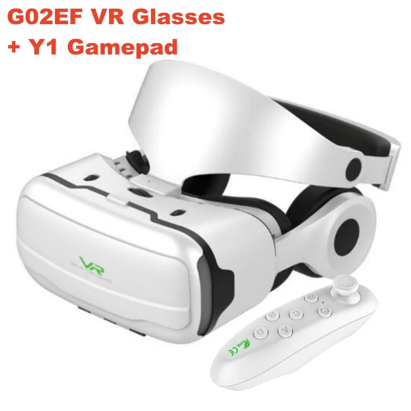 Virtual Reality VR Glasses – IMAX 3D HD Headset for IOS & Android Smartphones, Gamepad Compatible, 4.5-6.53 inch Phones, Detachable Headphones, Immersive VR Experience