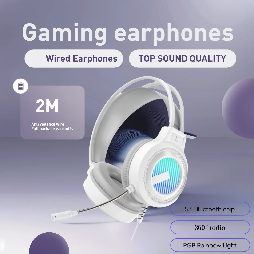 HAOMAI SW-G8 Gaming Headset – Wired 7.1 Channel Noise Cancelling, Multifunctional USB Headset for PC, Laptop, & Esports