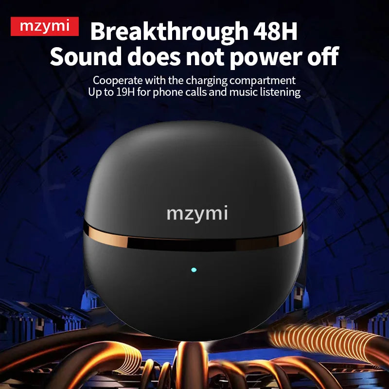 mzymi A34 New Earbuds In Ear Wireless Bluetooth5.3 Headphone HiFi Stereo Sound Headset HD Call Built-in Mic For XIAOMI